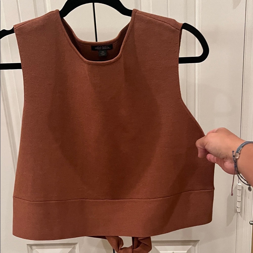 wild fable Brown Cropped Knit Tank Top